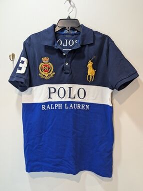 Polo Ralph Lauren Large Pony Crest And Logo Cotton Jersey Style Size M